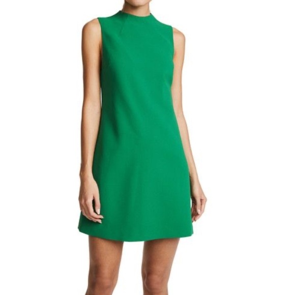 Alice + Olivia Coley Mini Green A-Line Sleeveless Dress SIZE 2 - Picture 1 of 6
